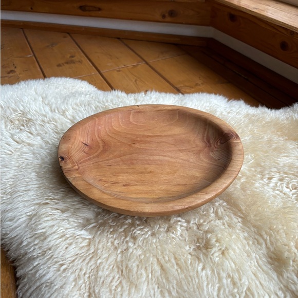 Hand Turned Hickory Wooden Dish - Picture 1 of 5